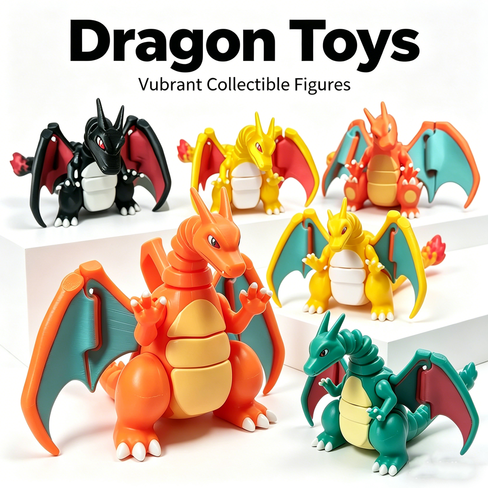Model Kit Joints - 3D Printed Anime Pokémon Figures Charizard