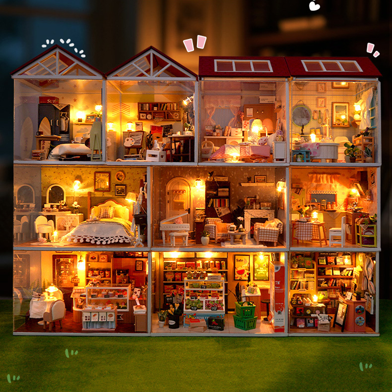 Model Kit Walmart - DIY Wooden Dollhouse Mini Bedroom Kitchen