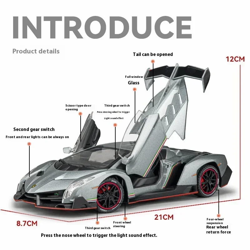 1:24 Lamborghini Poison Veneno – обзор и цена Model Kit Lamborghini