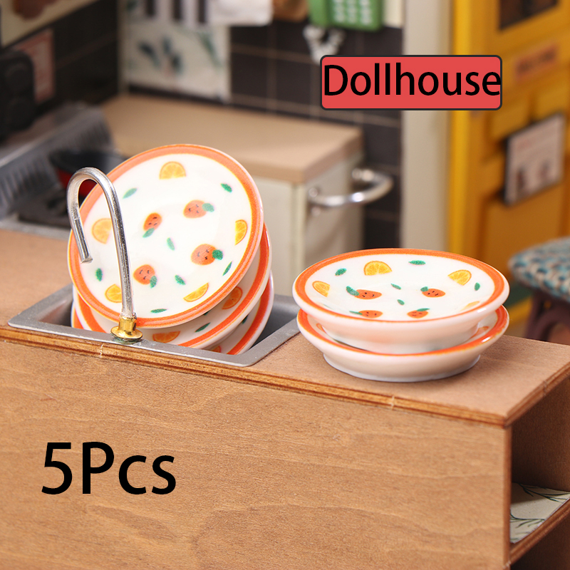 5Pcs 1/12 Dollhouse Mini Plate – обзор и цена Model Kitchen Set
