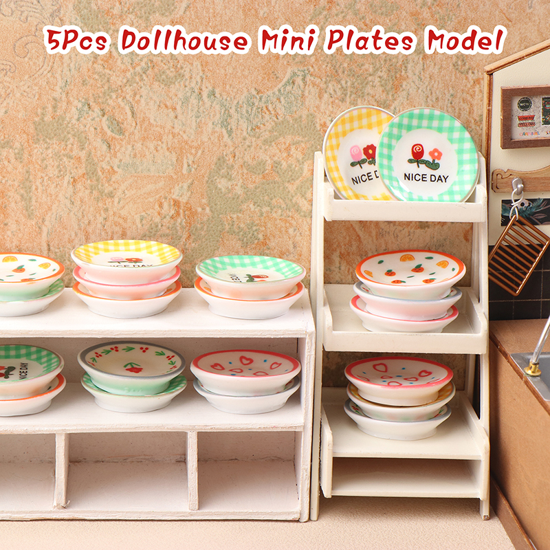 5Pcs 1/12 Dollhouse Mini Plate – обзор и цена Model Kitchen Set