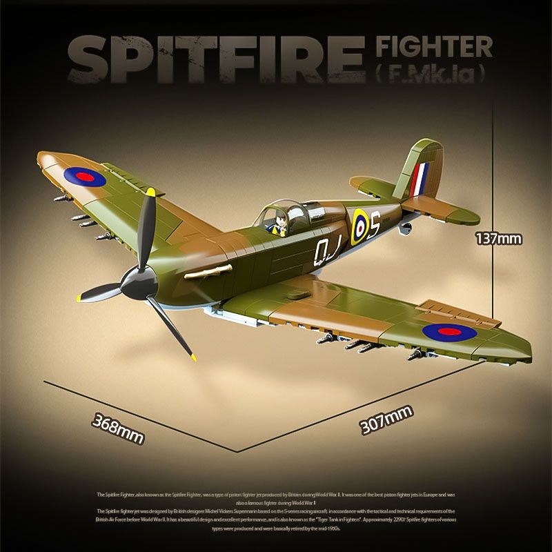 Building block assembled milit – обзор и цена Model Kit Spitfire