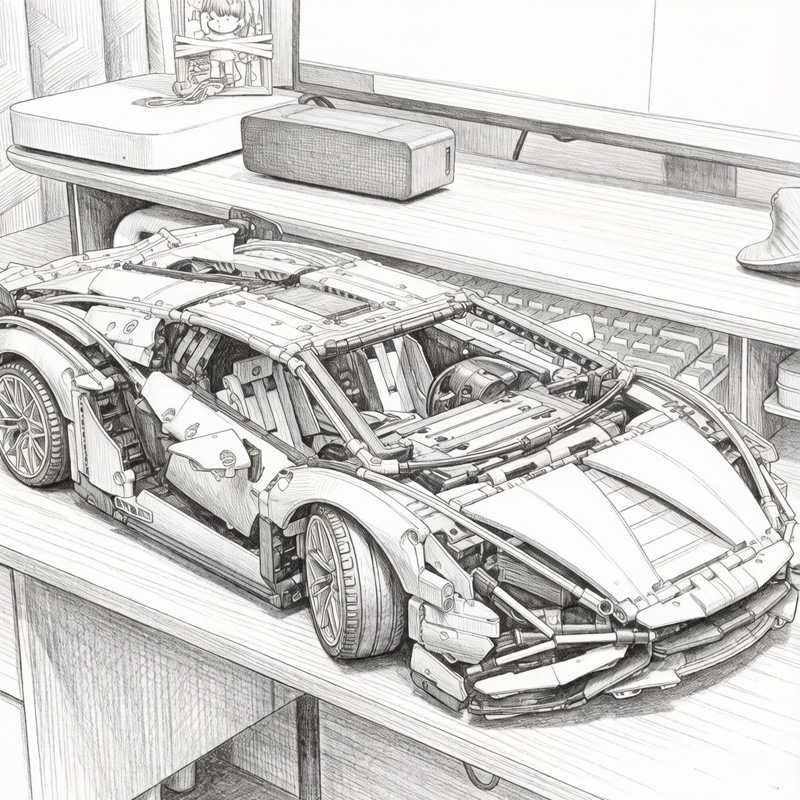 3696 PCS Lamborghini Building  – обзор и цена Model Kit Lamborghini