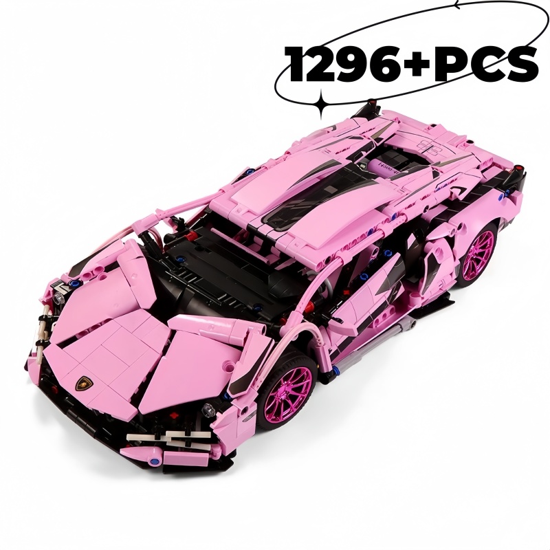 1296+PCS Technical Pink Lambor – обзор и цена Model Kit Lamborghini