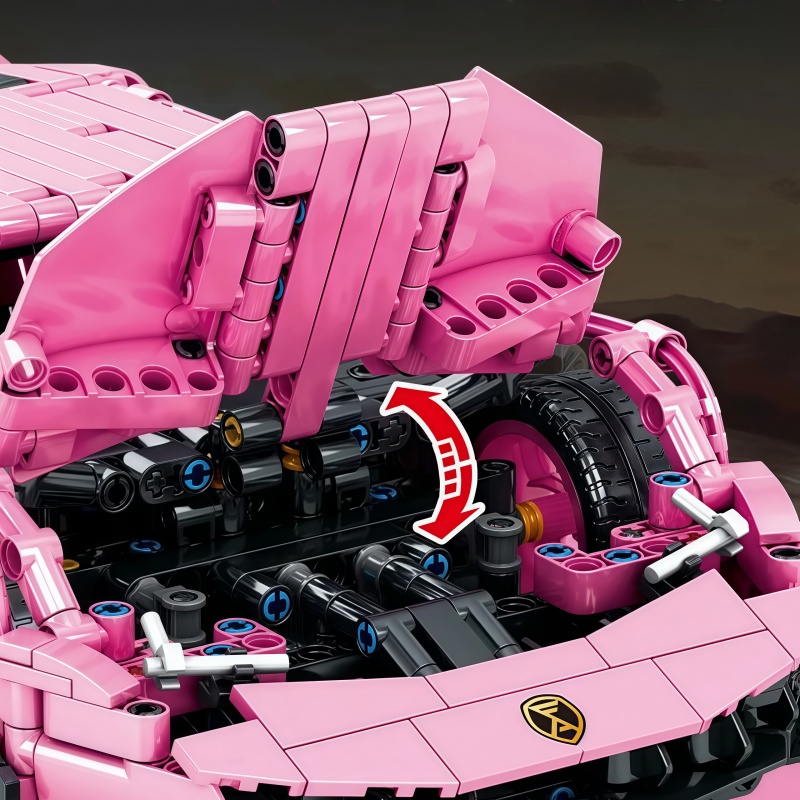 1296+PCS Technical Pink Lambor – обзор и цена Model Kit Lamborghini