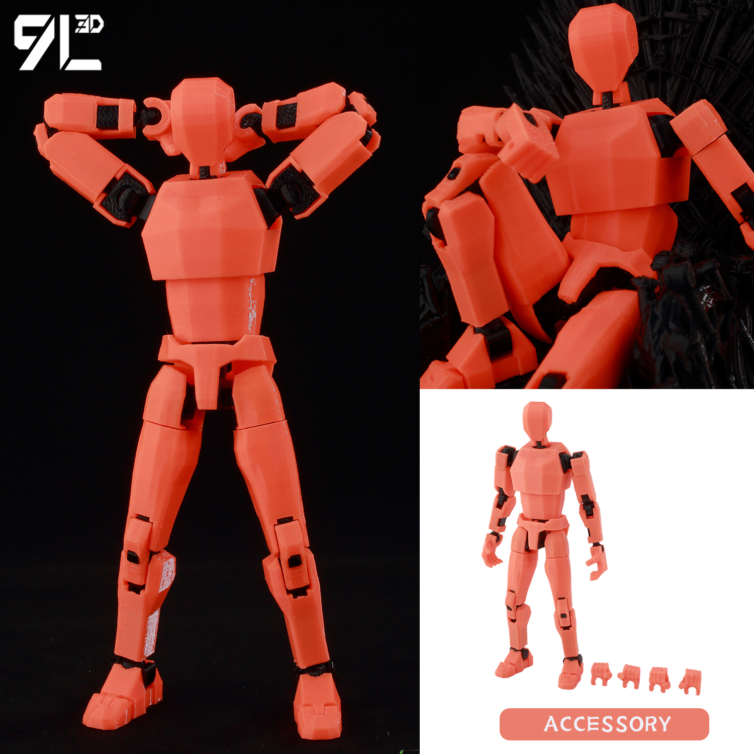 9L 3D Printed Articulated Dumm – обзор и цена Model Kit Joints