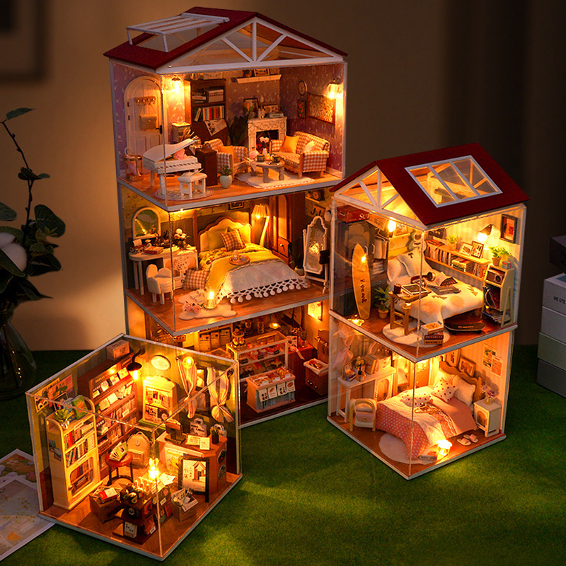 DIY Wooden Dollhouse Mini Bedr – обзор и цена Model Kit Walmart