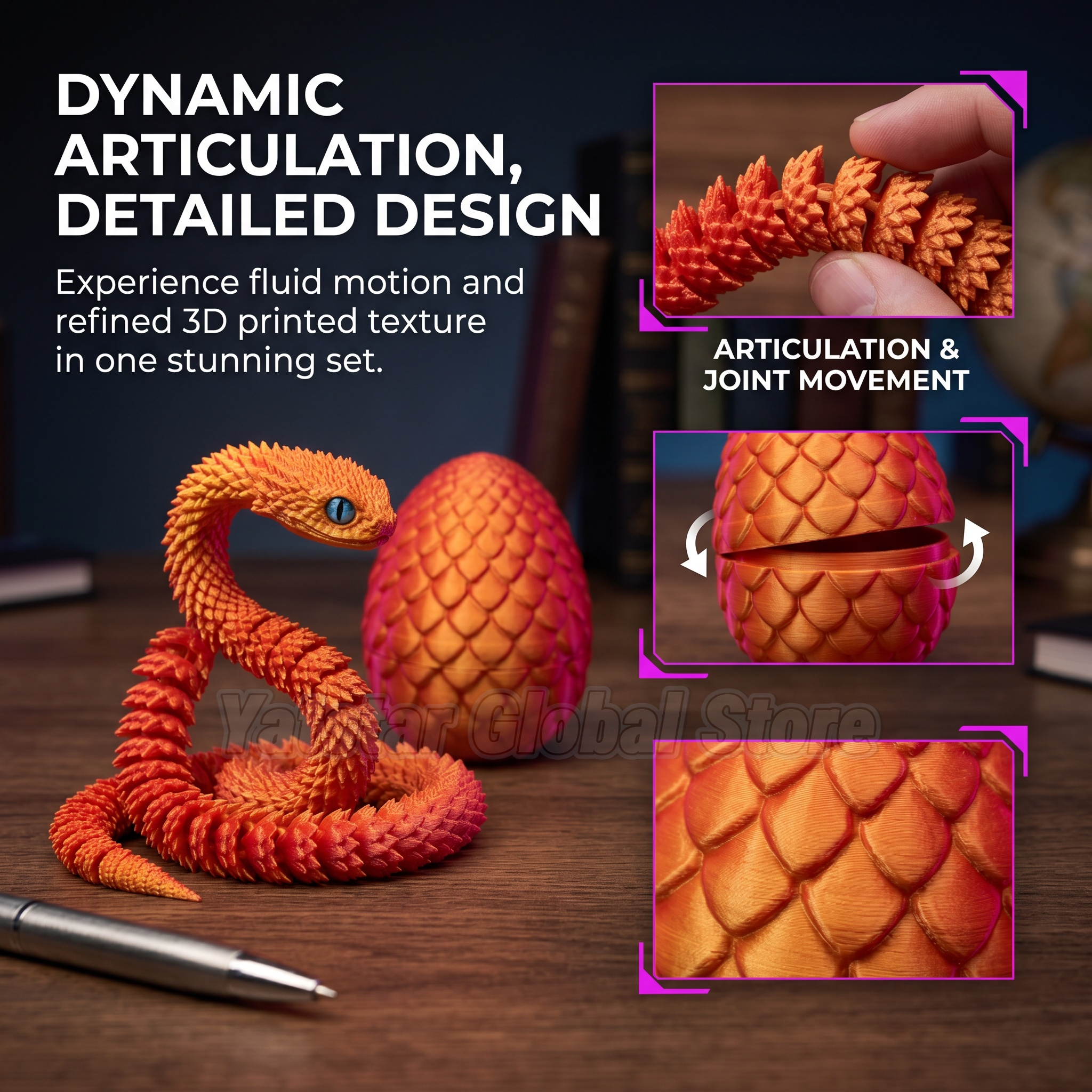 3D Printed Snake Egg Toy Creat – обзор и цена Model Kit Joints